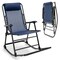 Costway Folding Zero Gravity Rocking Chair Rocker Porch Outdoor Patio Headrest